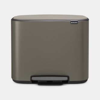 Bo Pedal Bin 11 + 23 litre - Platinum