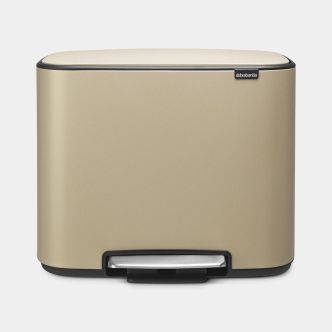 Bo Pedal Bin 11 + 23 litre - Mineral Golden Beach