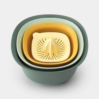 Rührschüssel-Set 2-er Set Rührschüssel, Abtropfsieb & Saftpresse, TASTY+ - Mixed