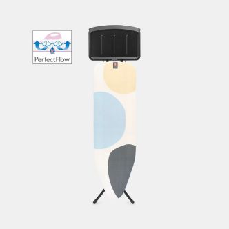 Table à repasser taille B 124 x 38 cm, pour centrale vapeur - Spring Bubbles, Coton équitable