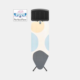 Mesa de planchar C 124 x 45 cm, para generador de vapor -Spring Bubbles, Algodón Fairtrade