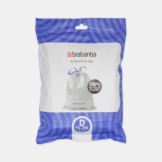 Sacs poubelle PerfectFit Code D (15-20 litres), Distributeur, 40 sacs