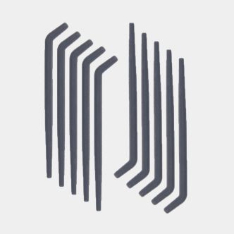 Tubes pour égouttoir pliable Lot de 10 - Dark Grey