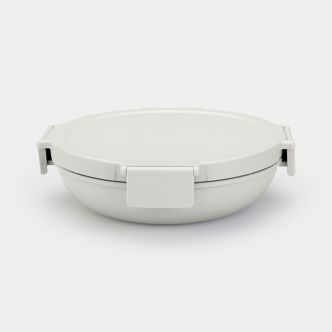 Make & Take Boîte à Repas Ronde 1L, Plastique - Light Grey