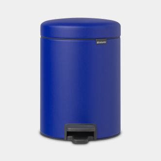 NewIcon Step on Trash Can 1.3 gallon (5 liter) - Mineral Powerful Blue