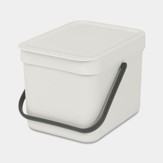 Sort & Go Waste Bin 6 litre - Light Grey