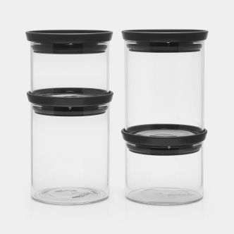 Botes apilables Set de 4 - Dark Grey