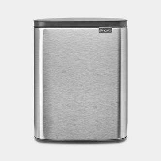 Bo Waste Bin 12L - Matt Steel Fingerprint Proof