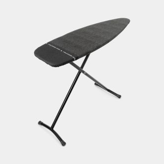 Table à repasser taille D 135 x 45 cm, pour centrale et fer vapeur - Denim Black, Coton equitable