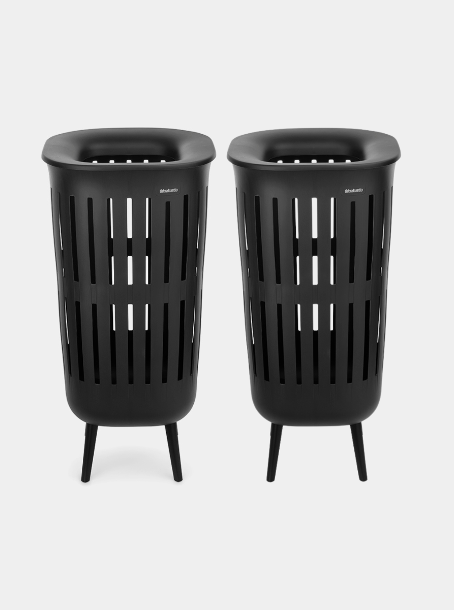 Collect-It Laundry Basket Hi 55 litre, Set of 2 - Black