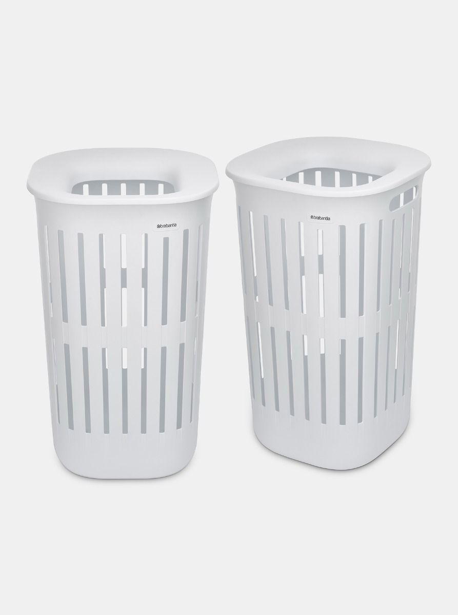 Corbeille &agrave; linge Collect-It 55 litres Set of 2 - White