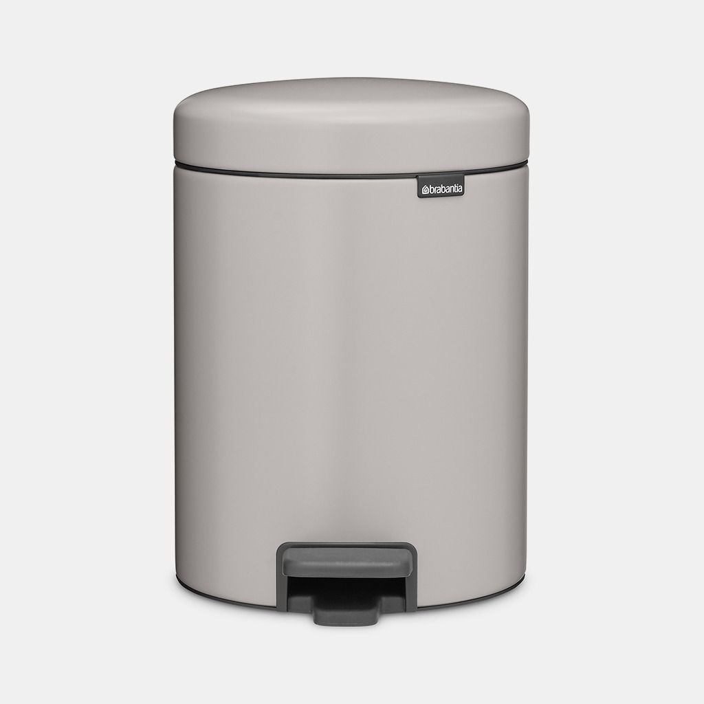 NewIcon Pedal Bin 5 litre - Soft Grey