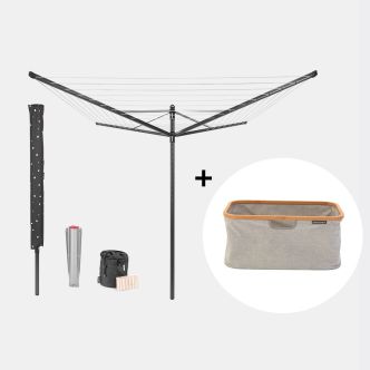 Lift-o-Matic droogmolen, 50 m Met gratis opvouwbare wasmand