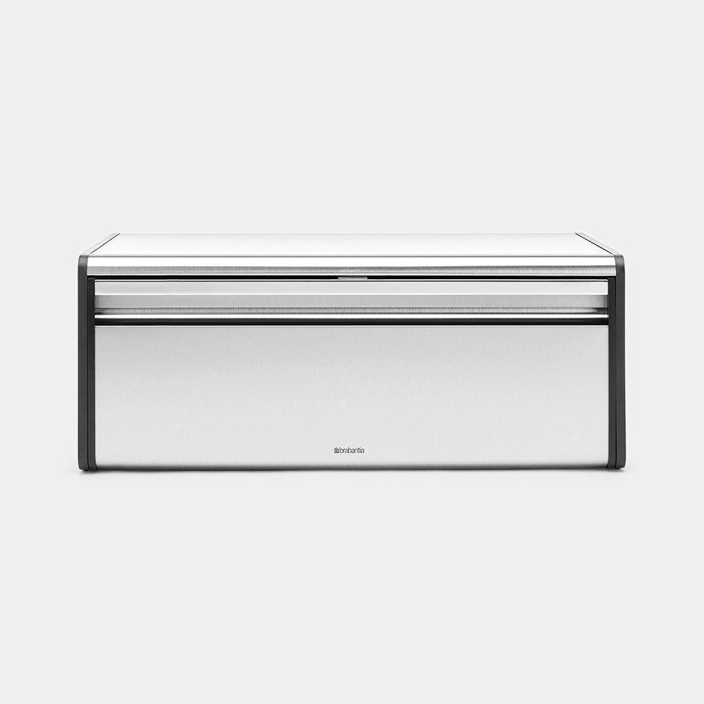 Fall Front Bread Bin Matt Steel Fingerprint Proof