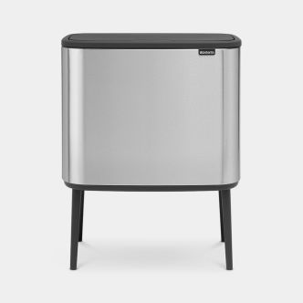 Bo Touch Bin 11 + 23 litre - Matt Steel Fingerprint Proof