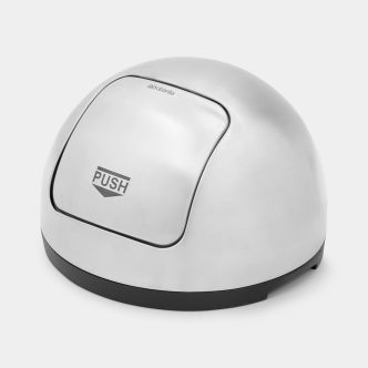 Lid Push Trash Can 13.2 gallon (50L), Ø 15.9 in (40.5 cm) - Matte Steel