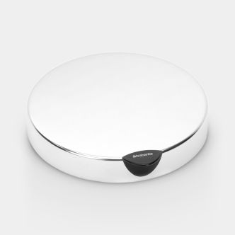 Lid Wall Mounted Bin 3 litre, Ø17 cm - Brilliant Steel