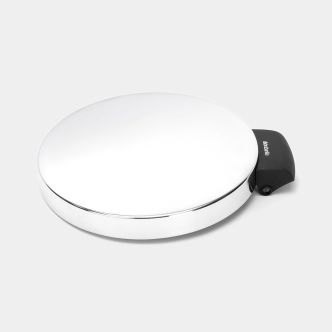 Lid Step on Trash Can 12 gallon (45L), Ø14.6 in (37cm) - Brilliant Steel