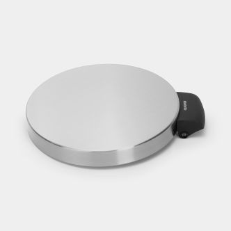 Lid Step on Trash Can 12 gallon (45L), Ø14.6 in (37cm) - Matte Steel