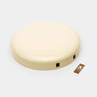 Lid NewIcon Step on Trash Can 3.2 gallon (12L) - Almond