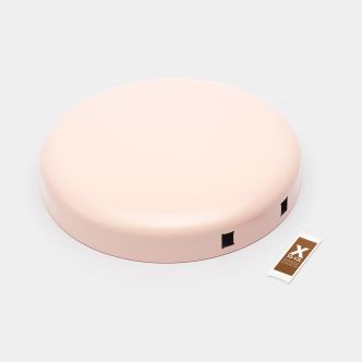 Lid NewIcon Step on Trash Can 3.2 gallon (12L) - Glay Pink