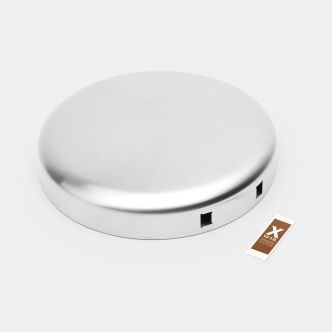 Lid NewIcon Step on Trash Can 3.2 gallon (12L) - Matte Steel