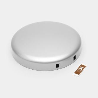 Lid NewIcon Step on Trash Can 3.2 gallon (12L) - Metallic Gray