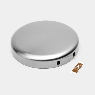 Lid NewIcon Step on Trash Can 3.2 gallon (12L) - Matte Steel Fingerprint Proof