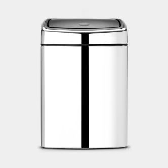 Touch Bin 10 litre - Brilliant Steel
