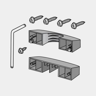 Zestaw klocków mocujących do skrzynki na listy U100 Black