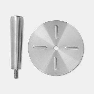 Griff und Abdeckung für Toilettenbürste Matt Steel