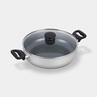 Indu Saut&eacute; Pan 28 cm, Non-Stick - Light Grey