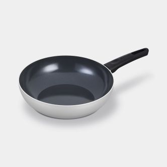 Indu+ Wokpan 28 cm, anti-aanbaklaag - Light Grey