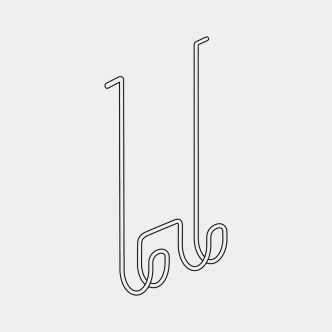 Ophangbeugel voor strijksethouder Brilliant Steel