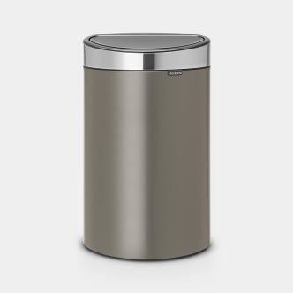 Touch Bin New 40 litre - Platinum