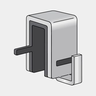 Ophanghaakje voor Wall Rail Matt Steel