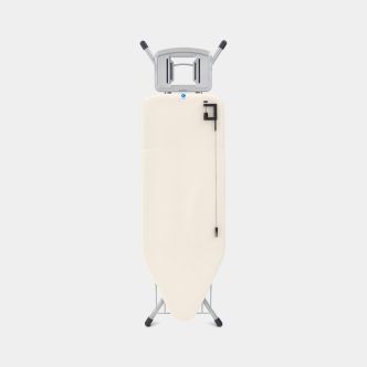 Ironing Board C 124x45 cm, Solid Steam Iron Rest - Ecru