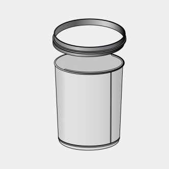 Wiadro wewnętrzne z uchwytem 5 litri - Galvanized