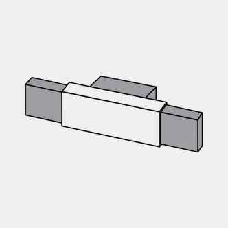 Część środkowa do szyny naściennej Matt Steel