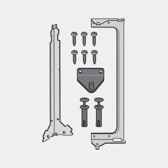 Kit montage pour Built-in Bin 15 litres - White