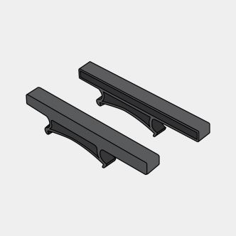 Regalhalterung, 2er-Set Black