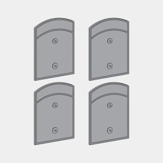 Side Locks Built-in Separator 2x18 litre, Set of 4 - Grey