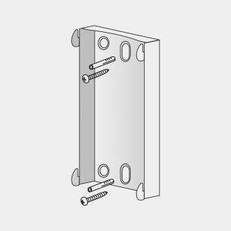 Support mural Inclus des vis - Brilliant Steel