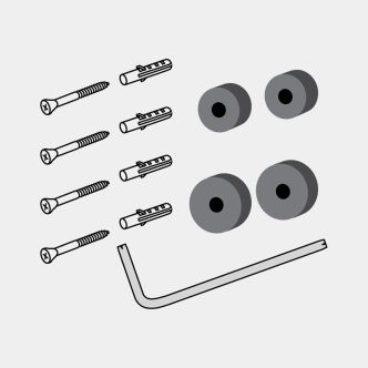 Muurbevestigingsset type C voor brievenbus Black