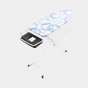 Ironing Board C 124 x 45 cm, for Steam Generator, with Linen Rack - Bubbles