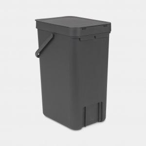 Zwarte prullenbak afval scheiden 16 liter klein