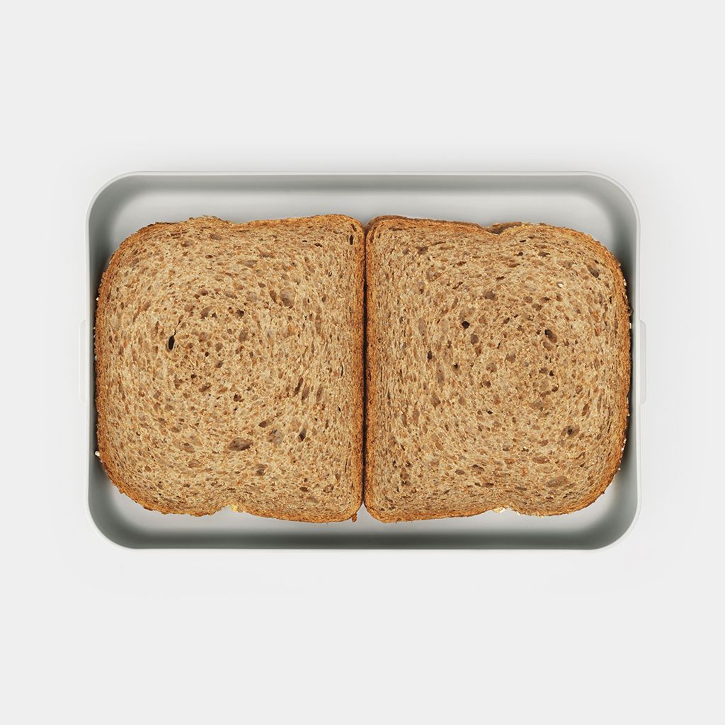 Caja para almuerzo Make & Take Plana, plástico - Light Grey