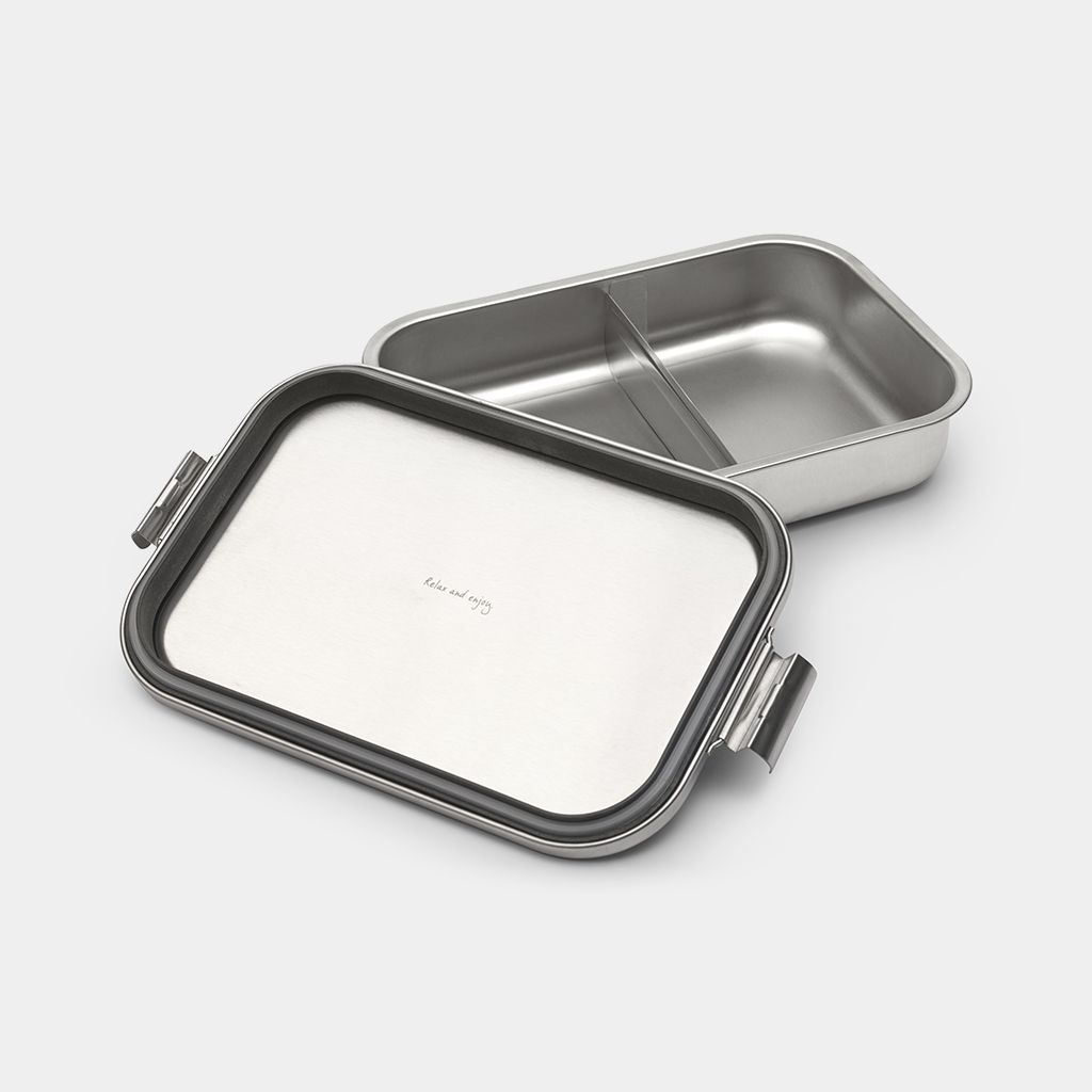 Make & Take Lunchbox Large, roestvrij staal - Matt Steel