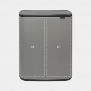 Bo Touch Bin 2 x 30 litres - Mineral Concrete Grey