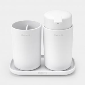 Ensemble d'accessoires pour la salle de bains ReNew, kit de 3 - White